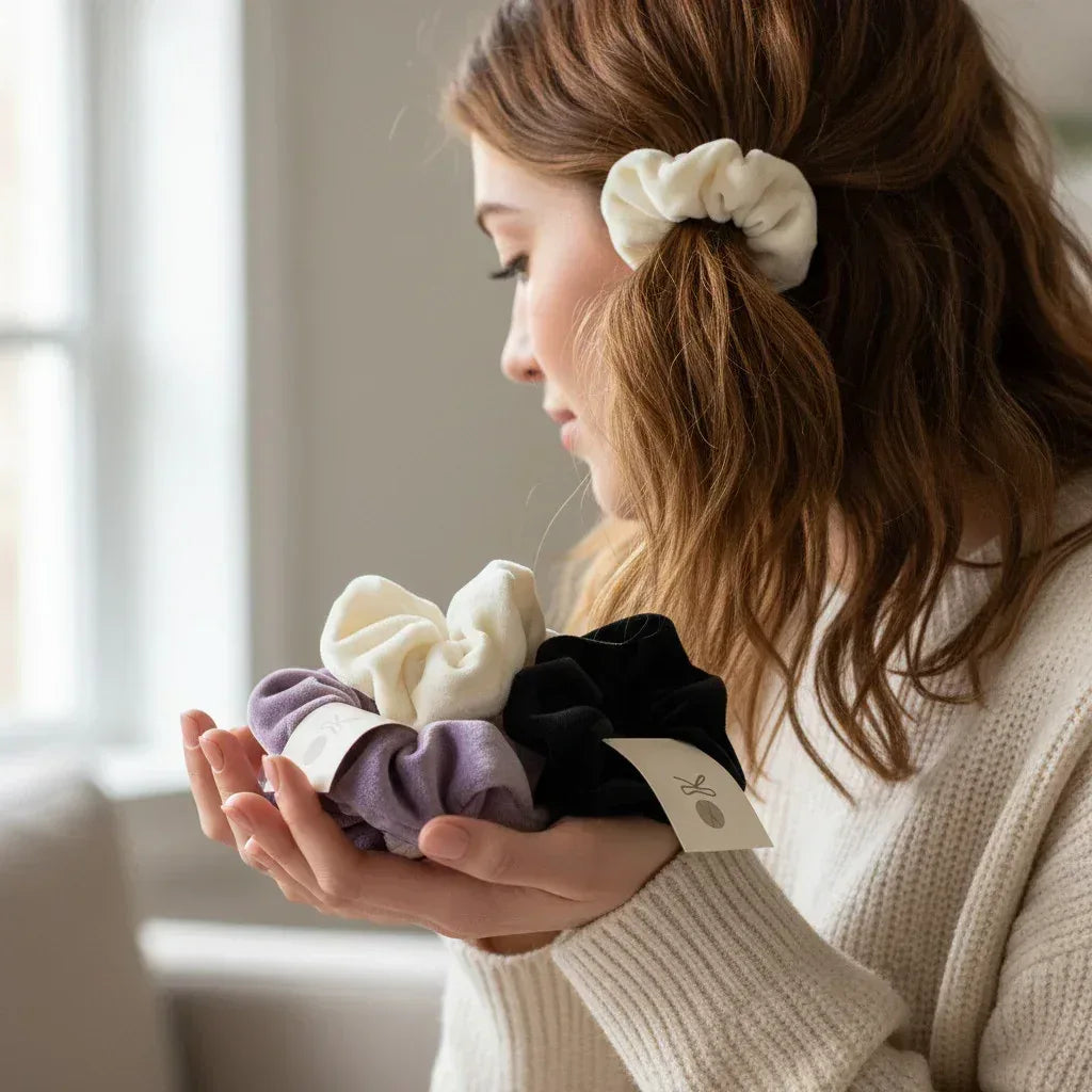 soft velvet scrunchie